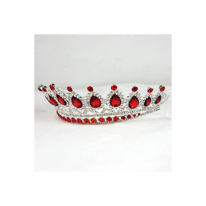 Chicas - Wholesale Tiara - Women's - One Size Fits All Metal Tiara With Jewel Rhinestones HT879-34