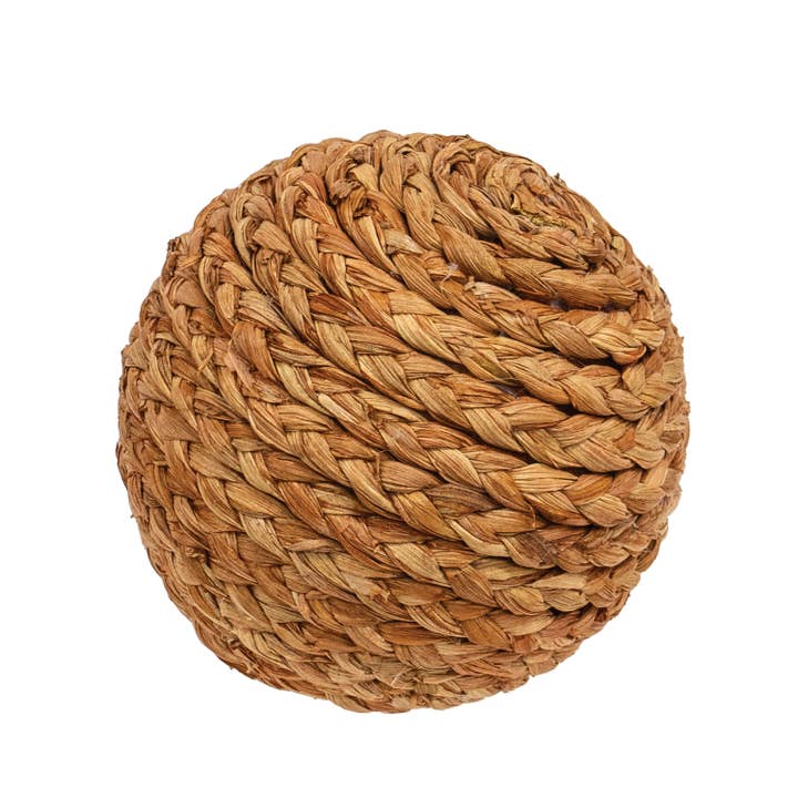 Col House Designs - Vente Objets de décoration - Boule décorative en jonc de mer tressé brun chaud — 4 po