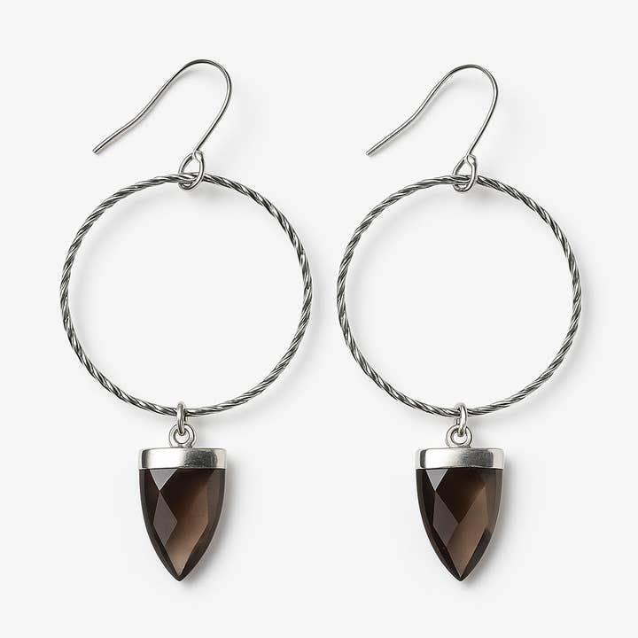 Boucles d'oreilles Talisman - Argent pour la vente par Colour Addict Jewellery