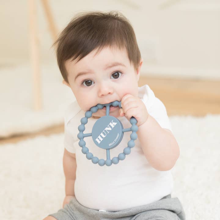 Bella Tunno - Wholesale Teether (Not Clip-On) - Baby - Hunk Blue Happy Teether