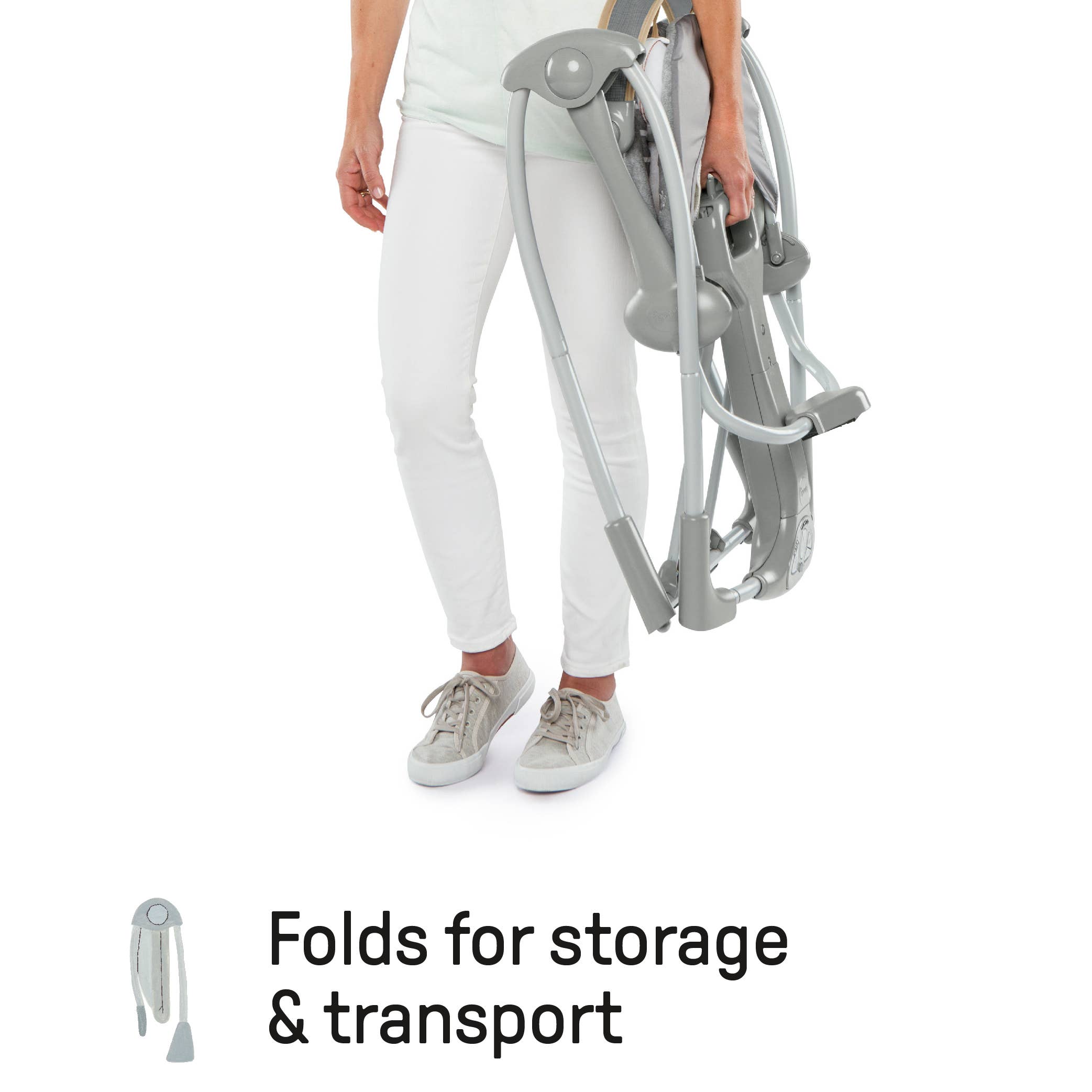 Ingenuity - Wholesale Swing - Kids & Baby - Ingenuity Swing 'n Go Deluxe 5-Speed Baby Swing- Bella Teddy7