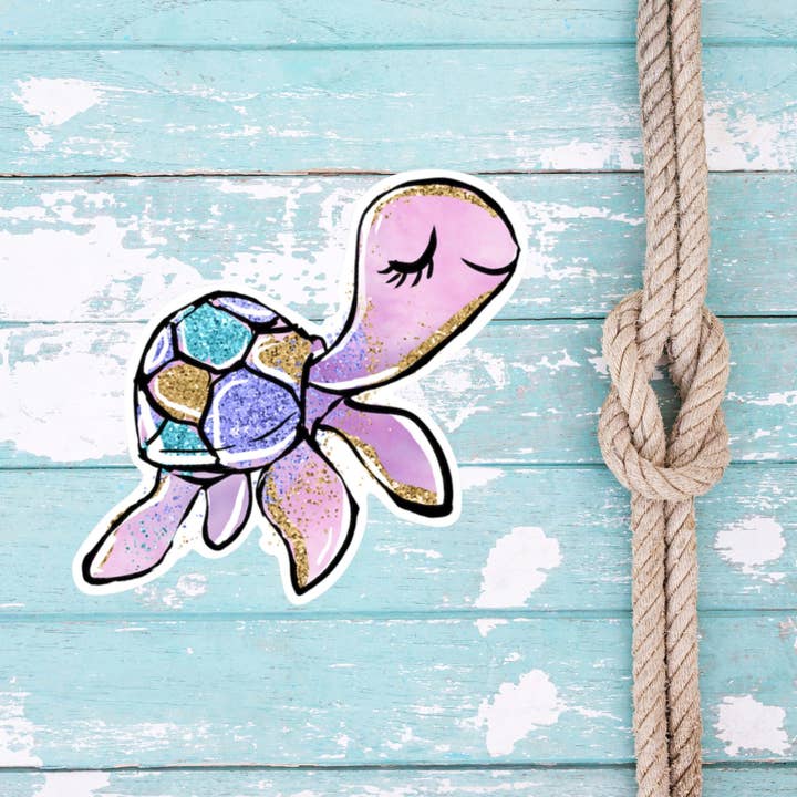 Kenjia Design - Wholesale Sticker - Cute Turtle Sticker, Girly sticker / Waterproof