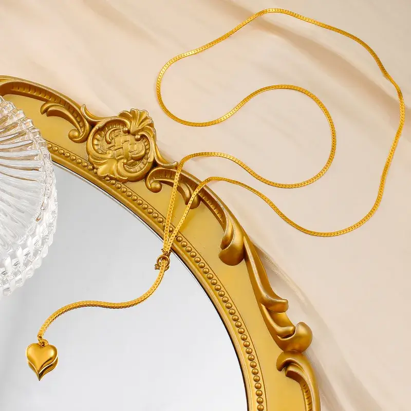 Sweet Cherry Sky - Wholesale Pendant/Charm Necklace - Stainless Steel Sweater Chain Necklace with Heart Jewlery6