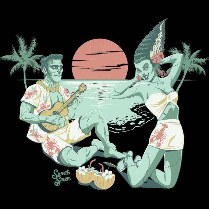 Sweet Siren Designs - Wholesale T-Shirt (Graphic) - Unisex - We're Alive! Horror Monsters Unisex Tee4