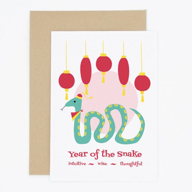 Jaar van de Snake Everyday Card voor wholesale door Madame Annie et Fils