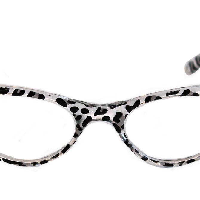 Gidget Cat Eye Glasses - Snow Leopard voor wholesale door Retropeepers Ltd