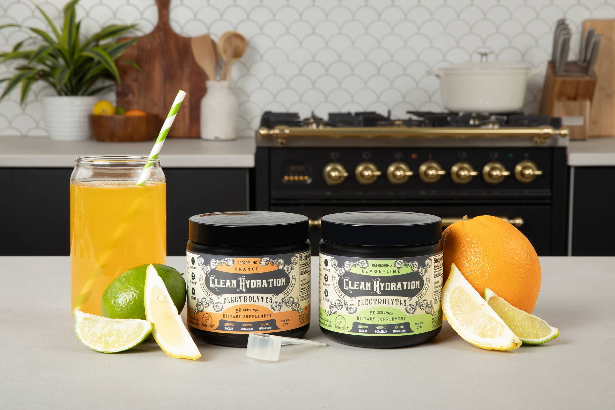 Roots And Leaves - Wholesale Drink Mix - Clean Hydration Electrolytes- Lemon Lime- 50 to 100 servings1