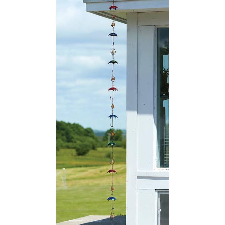 NACH - Wholesale Wind Chime - Multicolor Umbrella Rain Chain1