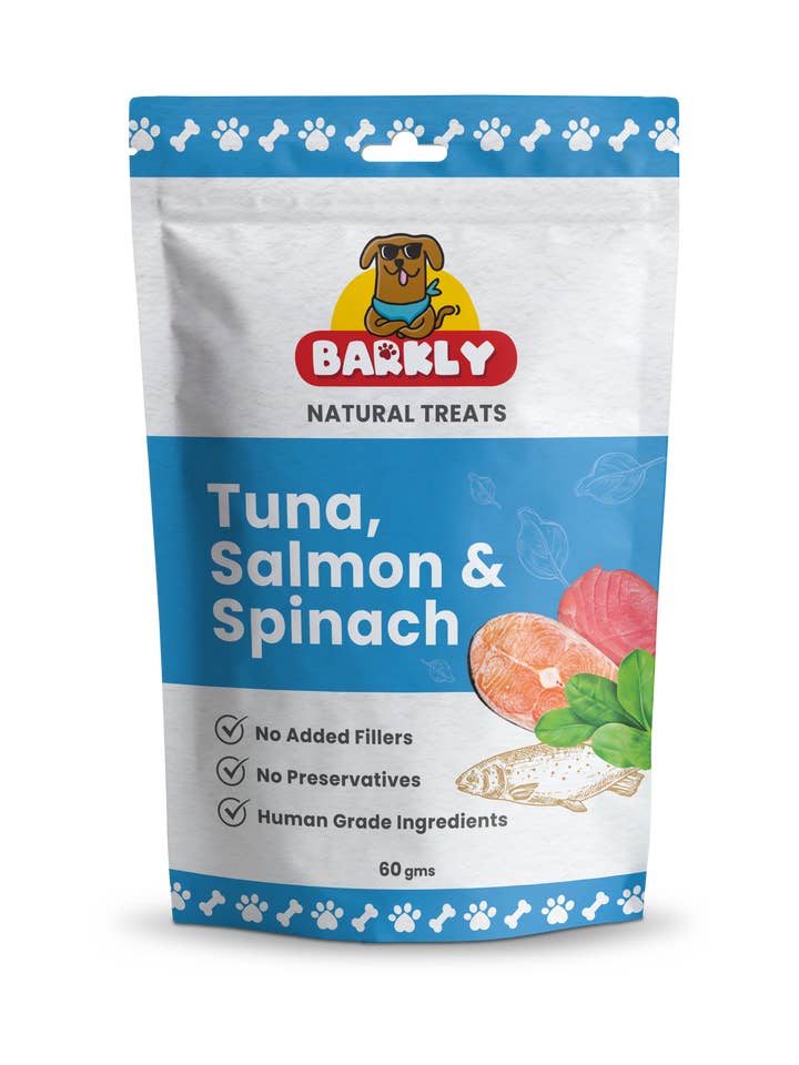Tuna, Salmon & Spinach for wholesale by Barkly Natural Dog Treats