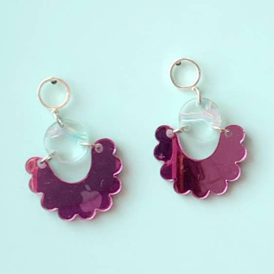 Boucles d'oreilles acrylique pour la vente par Colourful Courts Jewellery