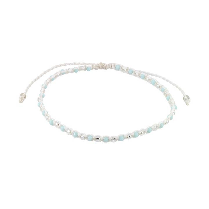 Ak hvid voksnor og facetteret perle-12 for engroshandel hos World End Imports Jewelry & Gifts