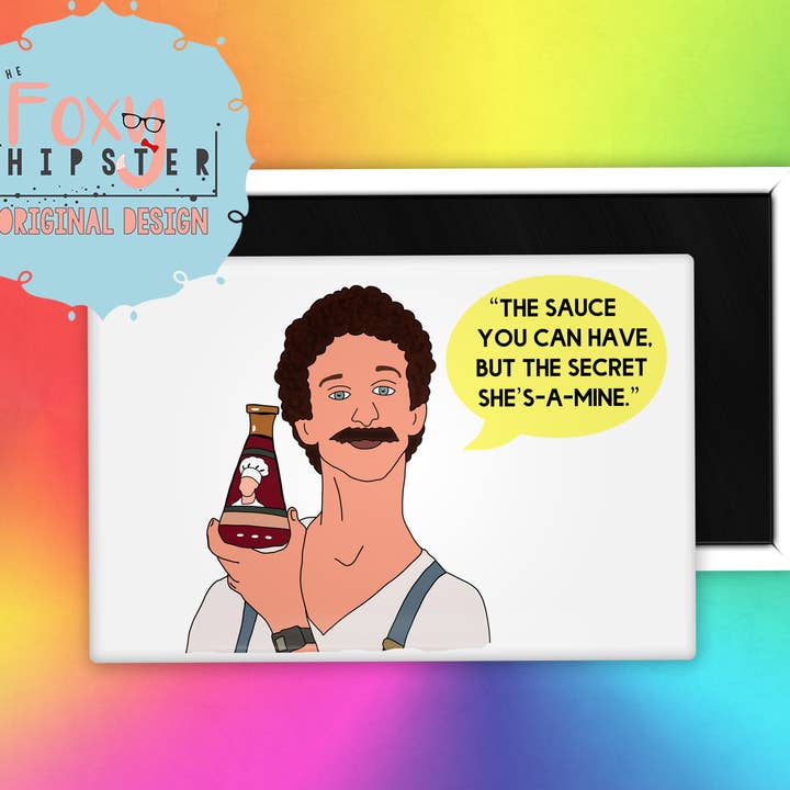 Imán de nevera de la salsa secreta de Screech de Salvados por la campana para venta al por mayor de The Foxy Hipster