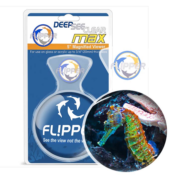 DeepSee CLEAR Max Visor Magnético de Acuario Aumentado 5" para venta al por mayor de Flipper Aquarium Products