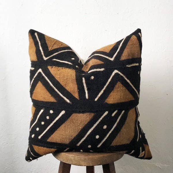 Multi bogolan pillow case for wholesale by Aishea Home