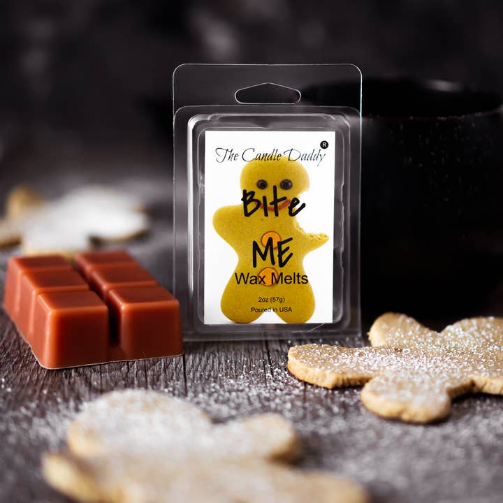 The Candle Daddy - Wholesale Wax Melt - Bite Me - Funny Christmas Gingerbread Cookie Scented