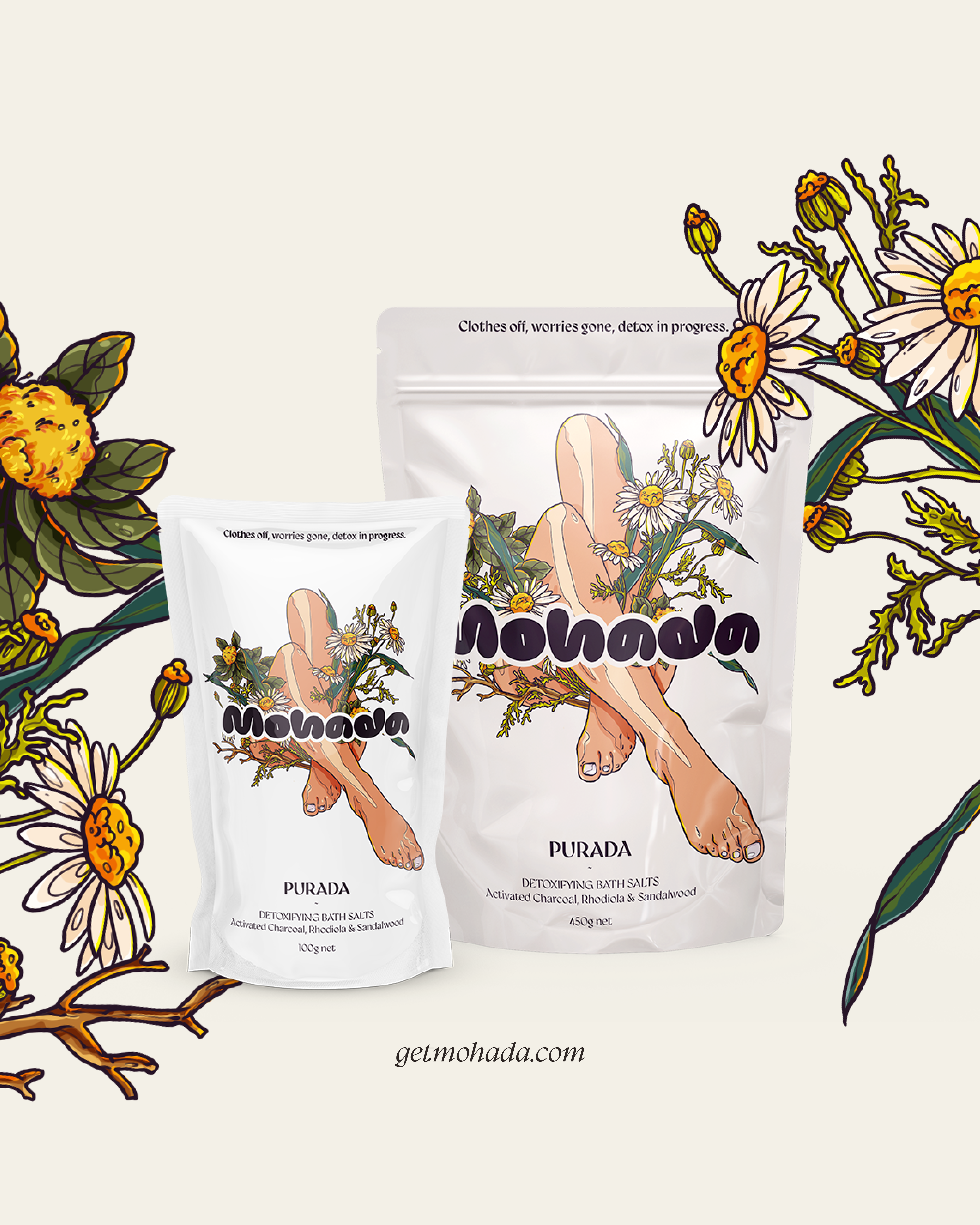 MOHADA - Venta al por mayor Sales de baño - Sales de Baño Desintoxicantes Profundas con Adaptógenos Regalo de Spa para Autocuidado 450g / 16oz4