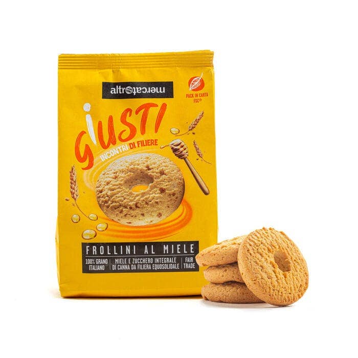 Biscuits With Honey - 300 g (Without Palm Oil) for wholesale by Altromercato