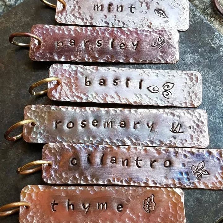 Handmade Copper Garden Markers with Stakes for wholesale by 365 Jewelry