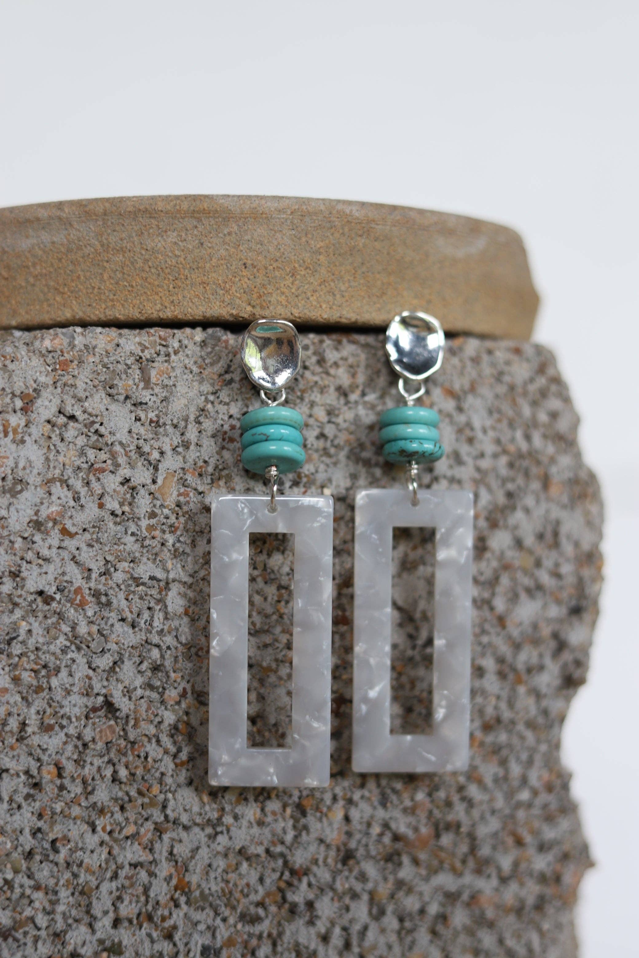 Turquoise Haven - Wholesale Dangle Earrings - 32428 R4-581