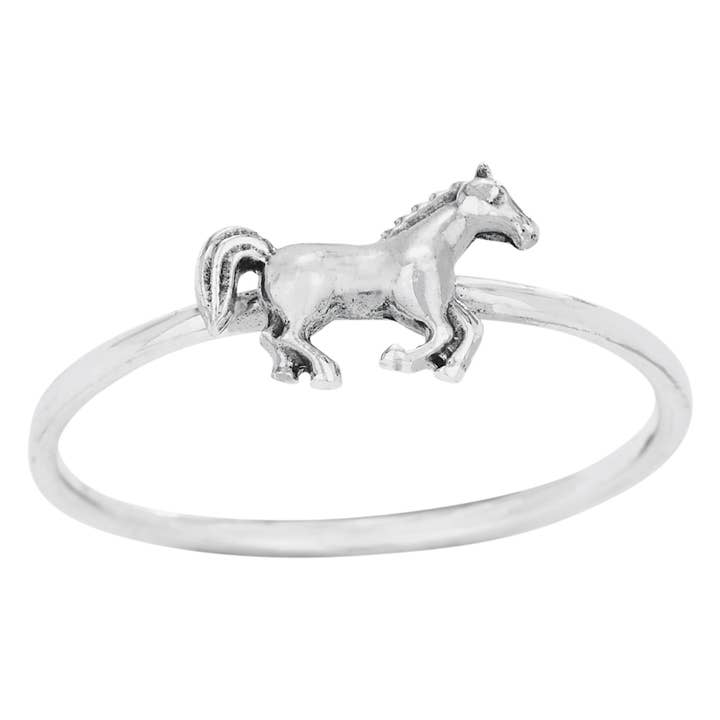 Tiger Mountain Jewelry - Wholesale Cocktail/Statement Ring - Dainty Sterling Silver Horse Ring