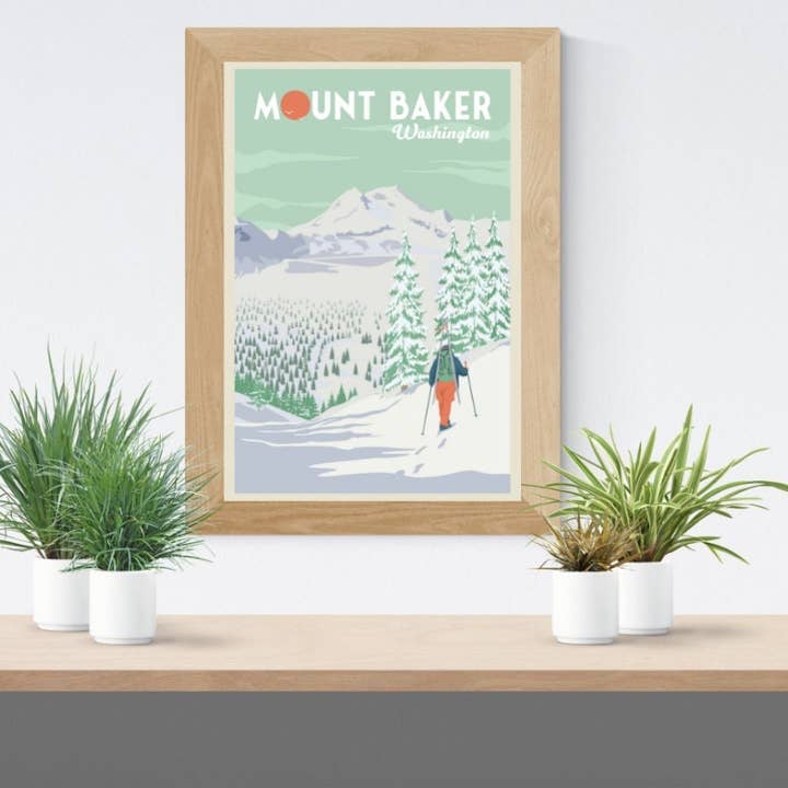 Póster de viaje MOUNT BAKER - Estados de Washington para venta al por mayor de TripPoster