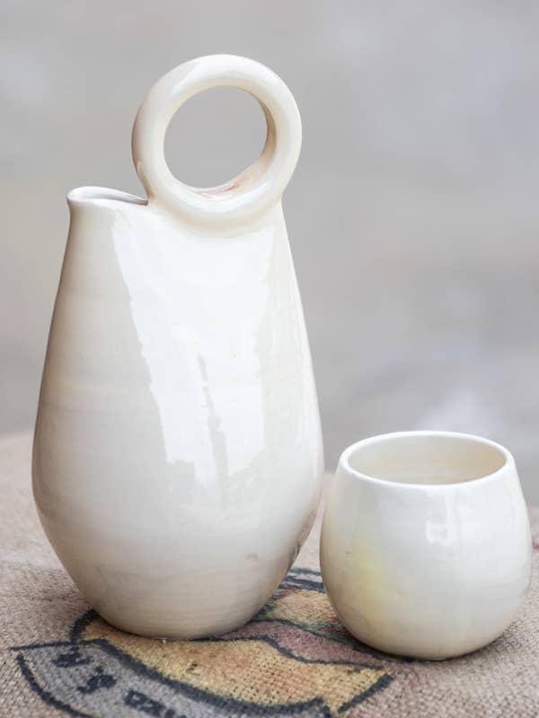 Handmade glasses. for wholesale by Cerámica Roca Caus