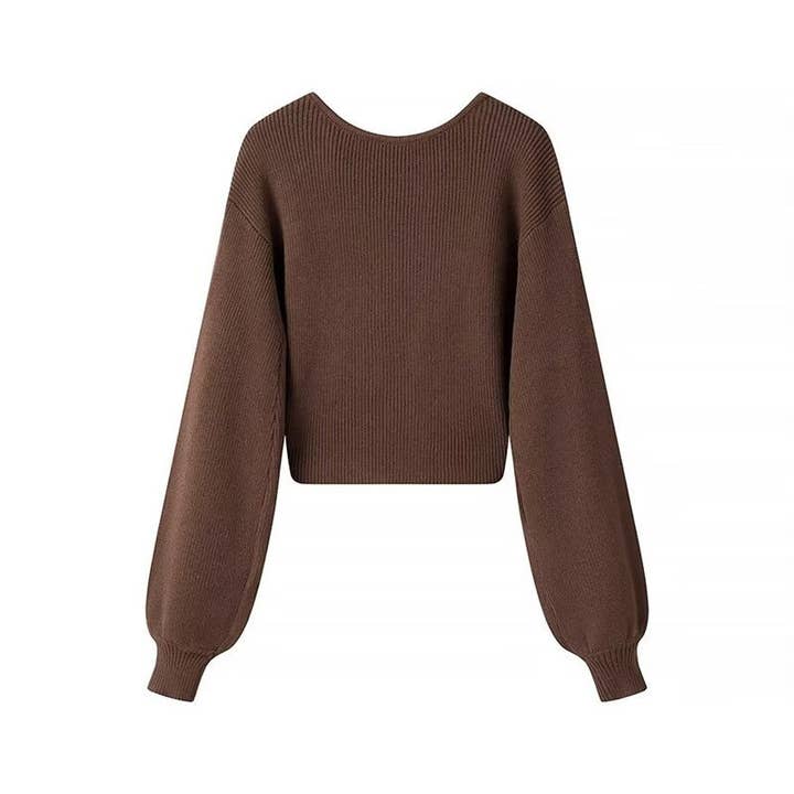 safistyle - Wholesale Knit Sweater - Women's - Twist-Knot Cropped Sweater5
