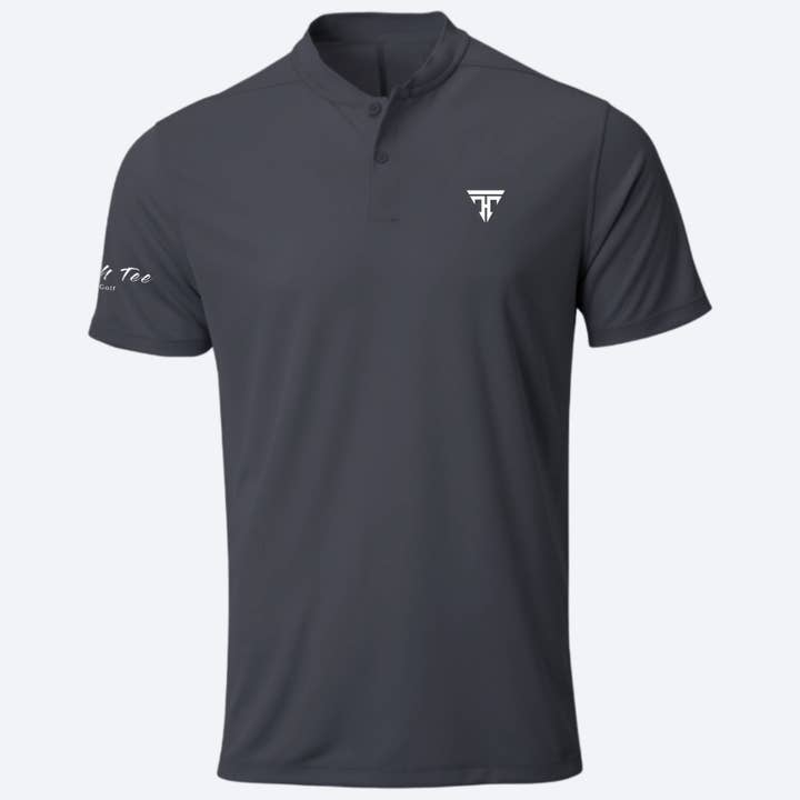 Men's Grey Blade Collar Shirt for wholesale by High Tee Golf