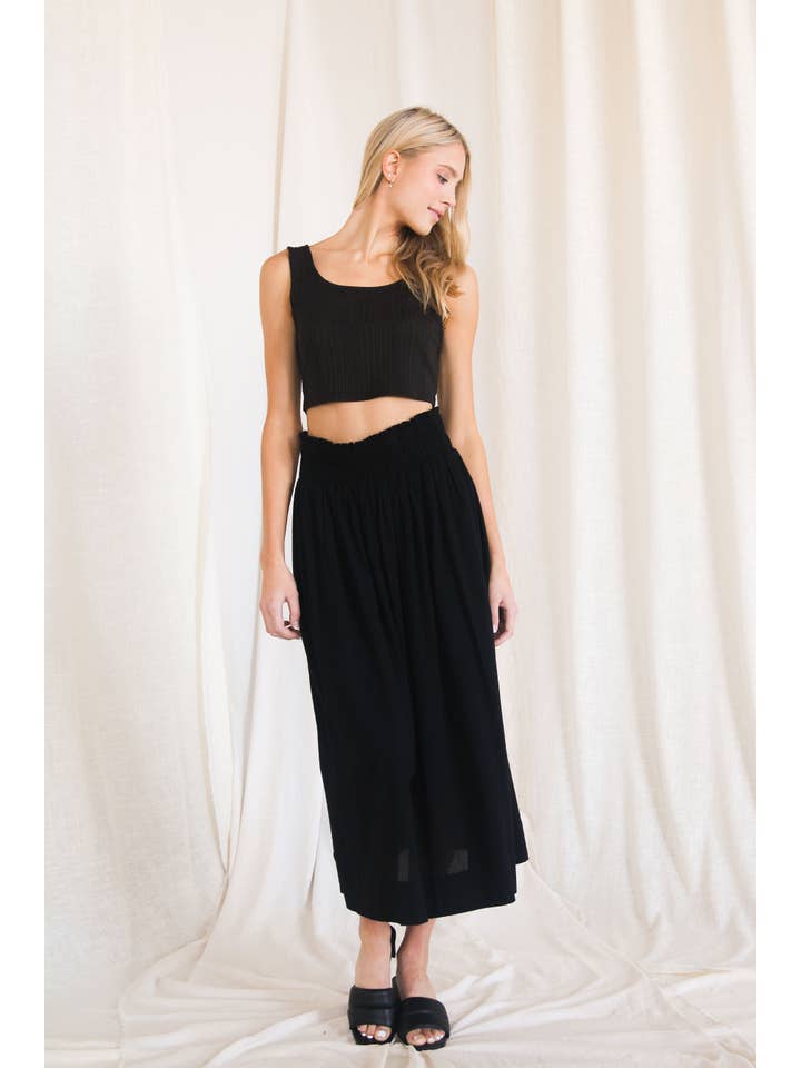 Black Cotton Maxi Skirt for wholesale on Faire