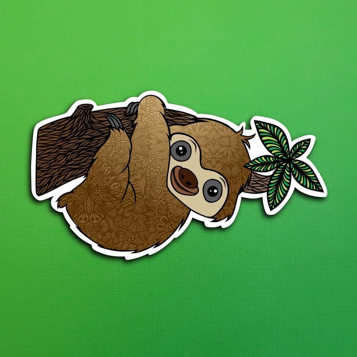 Sloth Sticker for wholesale by Zenspire Designs