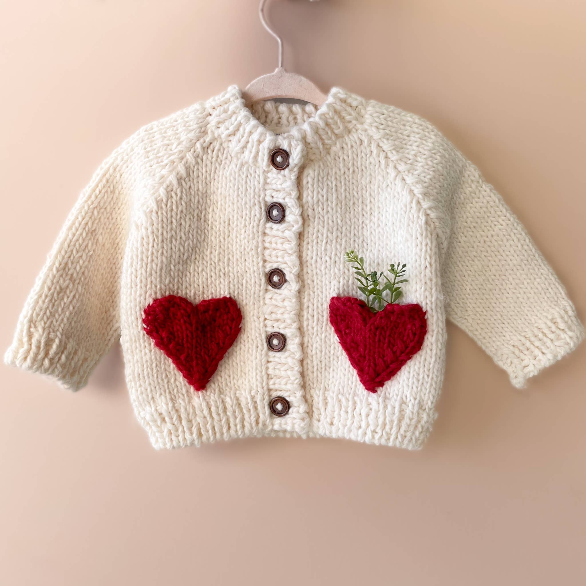 The Blueberry Hill - Wholesale Cardigan - Baby - Heart Cardigan Red Baby Kid Sweater Valentine's Holiday2