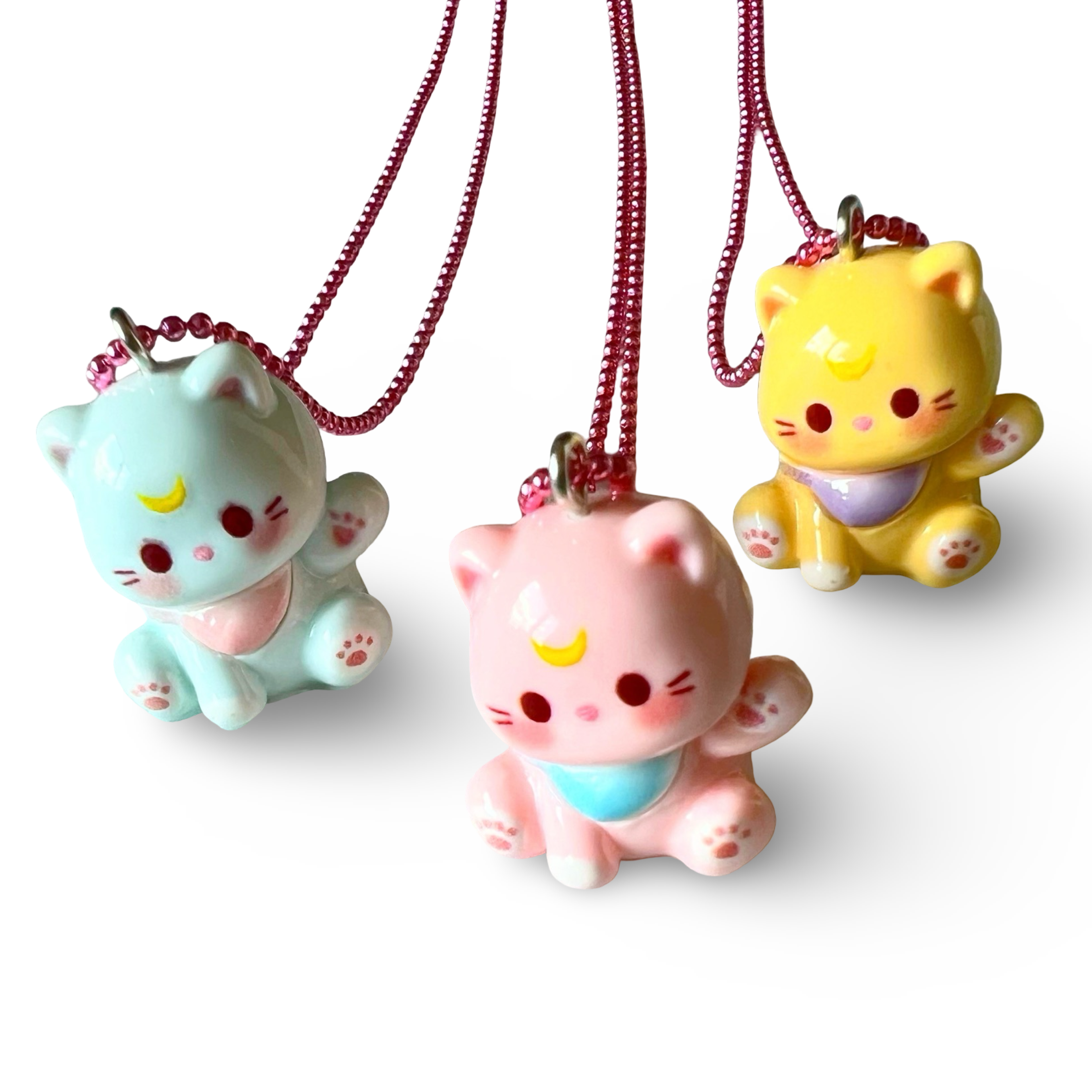 Pop Cutie Accessories & Gifts - Wholesale Kids Necklace - Kids - Lucky Moon Cat Necklace - Kawaii Handmade Halloween Anime 3