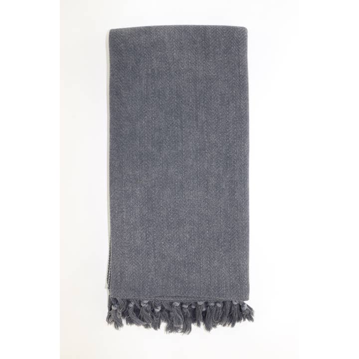 Black Premium Stone Washed Turkish Towel Peshtemal Fouta for wholesale on Faire3