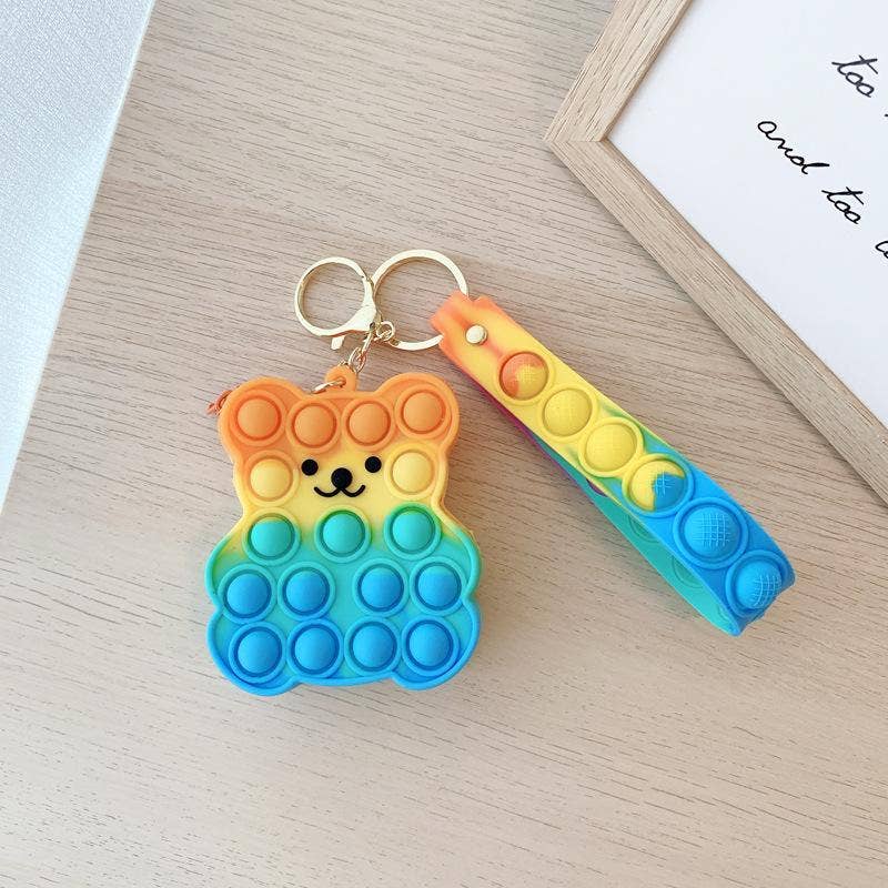 KiddieKickz - Wholesale Keychain - Kids - Small Keychain Coin Purse Spaceman Bear Fingertip Toy9