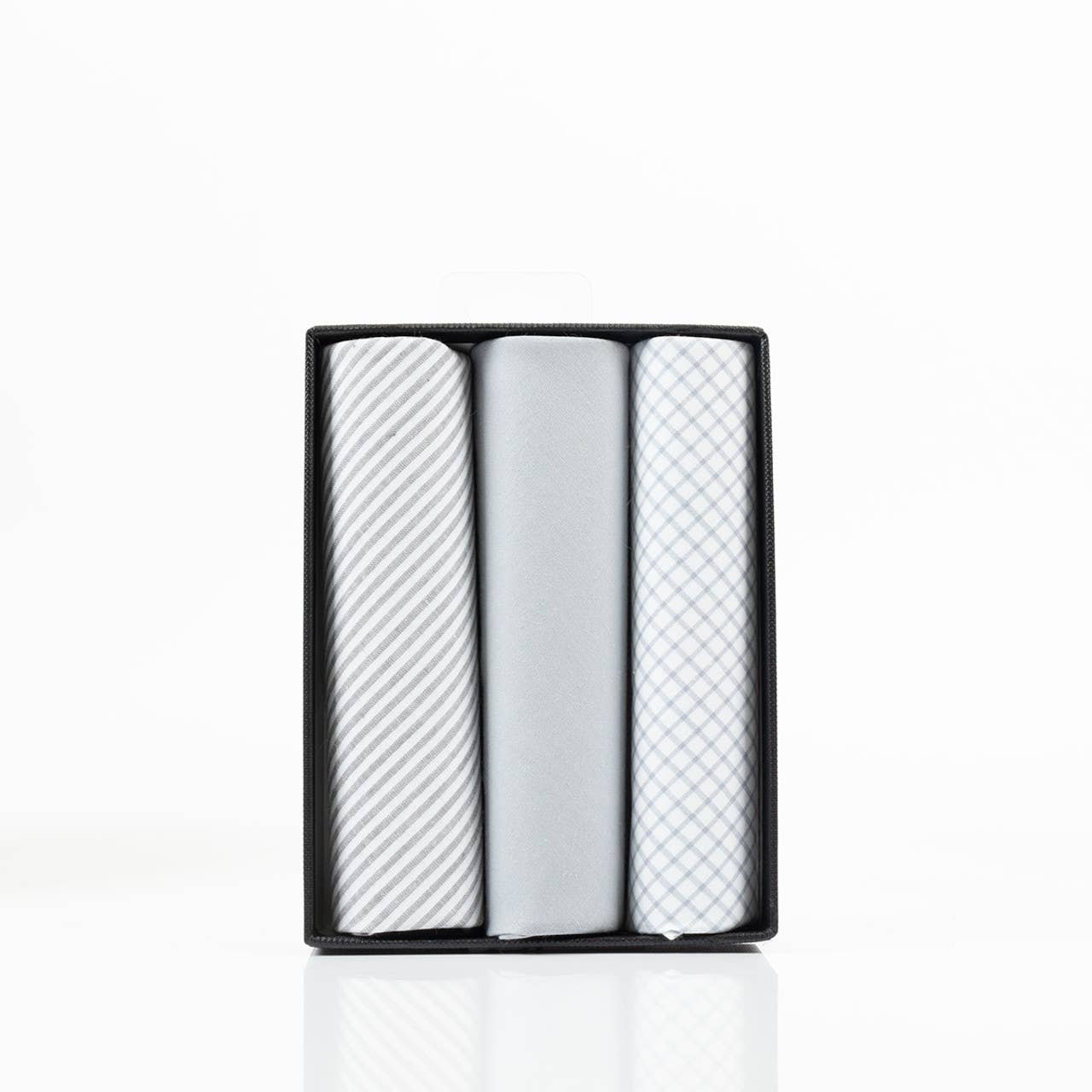 Selini New York - Wholesale Handkerchief - Men's - Men's Boxed Fancy Cotton Handkerchiefs 3pcs Set5