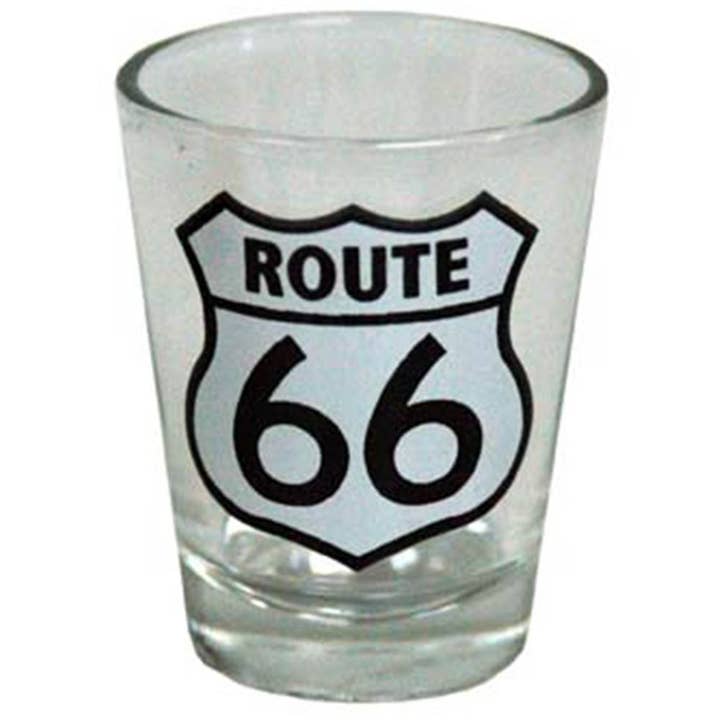 Route 66 Shotglass Shield for wholesale by Jenkins Enterprises