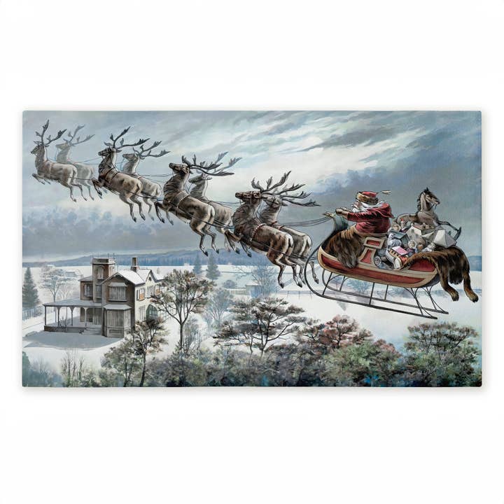 Santa Sleigh Over Cabin Door Mat, 18x30 and other Purchase Wholesale sleigh container. Free Returns & Net 60 Terms on Faire trending on Faire.