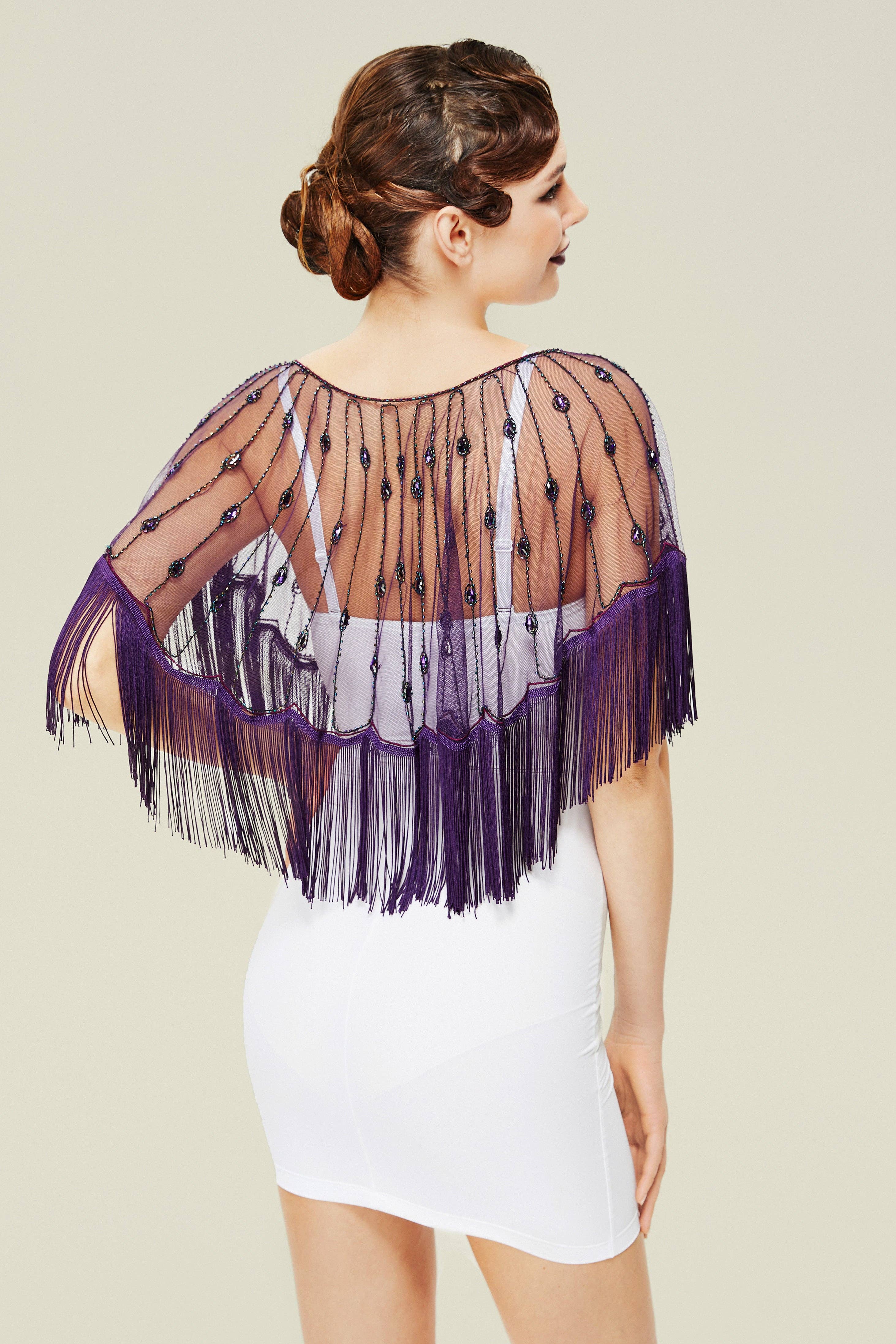 BABEYOND - Wholesale Wrap - Women's - Elegant Crystal Beaded Fringe Shawl7