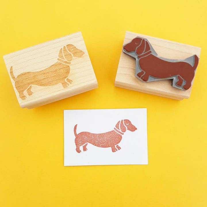 Skull and Cross Buns Rubber Stamps - Wholesale Rubber/Decorative Stamp - Dachshund Dog Rubber Stamp
