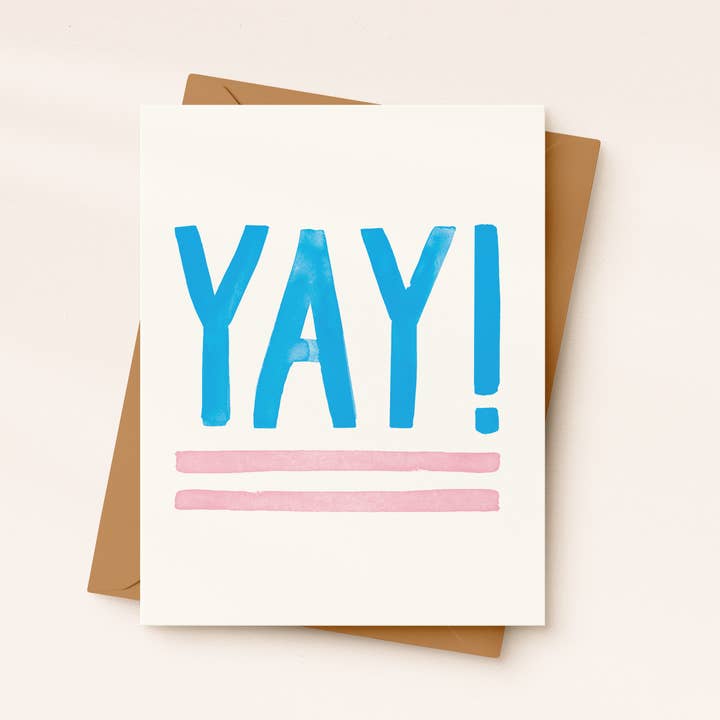 Carte Yay | Nouvelle carte de travail | Nouvelle carte de bébé | Carte de félicitations pour la vente par Daydream Prints