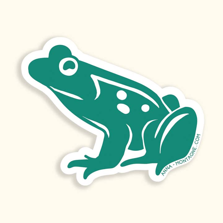 FROG STICKER for wholesale by Anna Montagne Studio