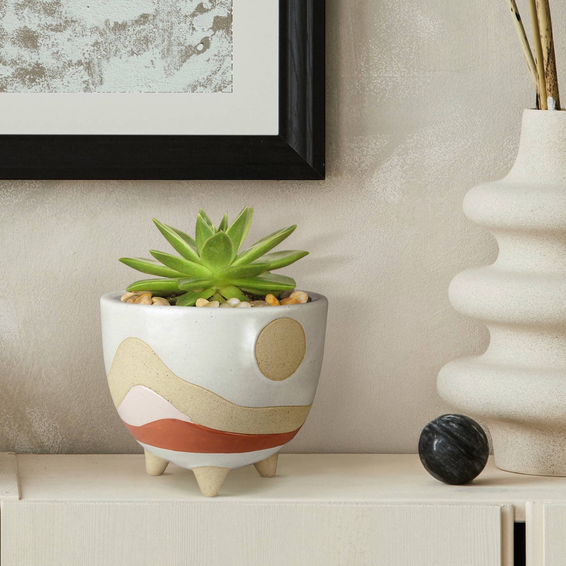 Multi Desertscape Cachepot, Ceramic for wholesale on Faire4