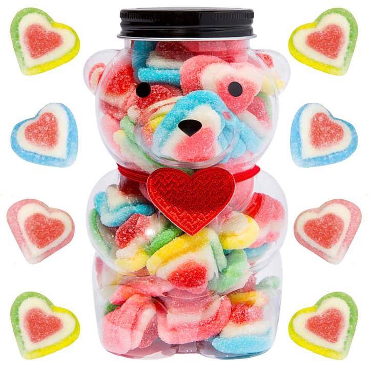 Father's Day Love Rainbow Hearts in Bear Jar for wholesale by Purple Plum