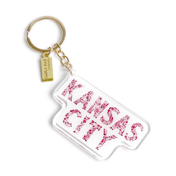 Kansas City Floral Keychain for wholesale by Carly Rae Studio