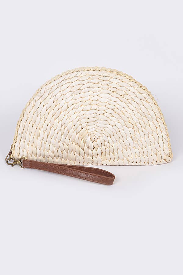 3AM BY H&D ACCESSORIES - Wholesale Clutch Bag - Women's - Half Circle Straw Clutch8