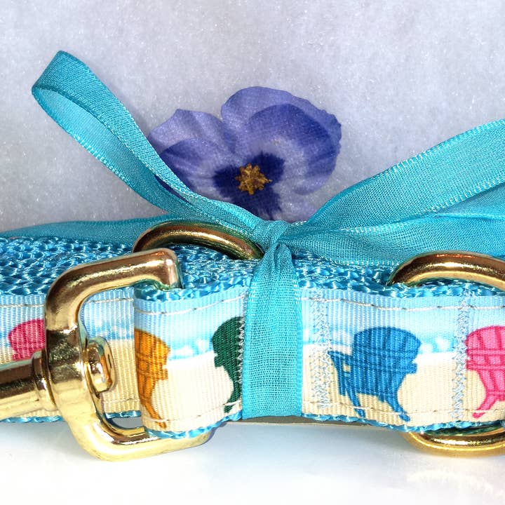 "Beach Getaway" 3/4" width nylon leash for wholesale by Rocky Mountain Leashes