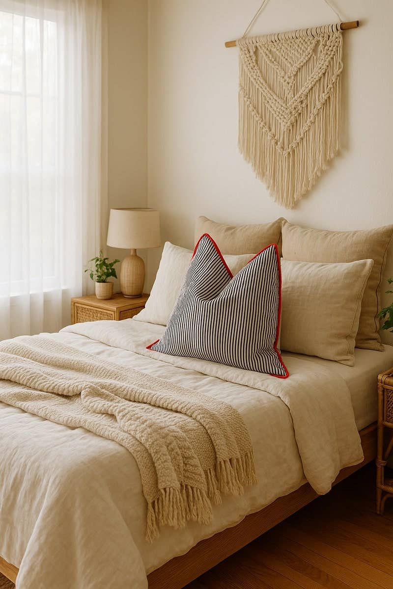 Linen Connections – Großhandel Zierkissenbezug – Mexikanische Glückselige Auszeit 100% handgefertigter Baumwollkissenbezug2