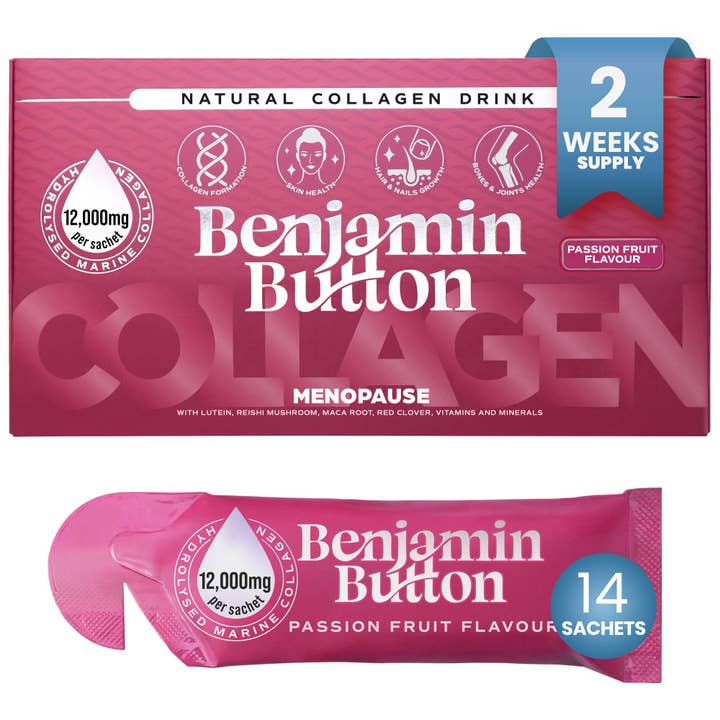 14x PassionFruit 12,000mg Marine Collagen Liquid Sachets Menopause for wholesale by Benjamin Button