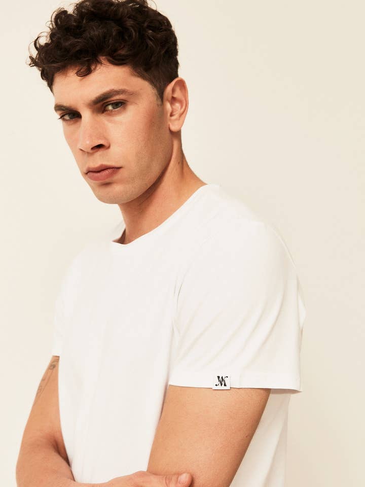 Double M - Wholesale T-Shirt - Men's - WHITE T-SHIRT