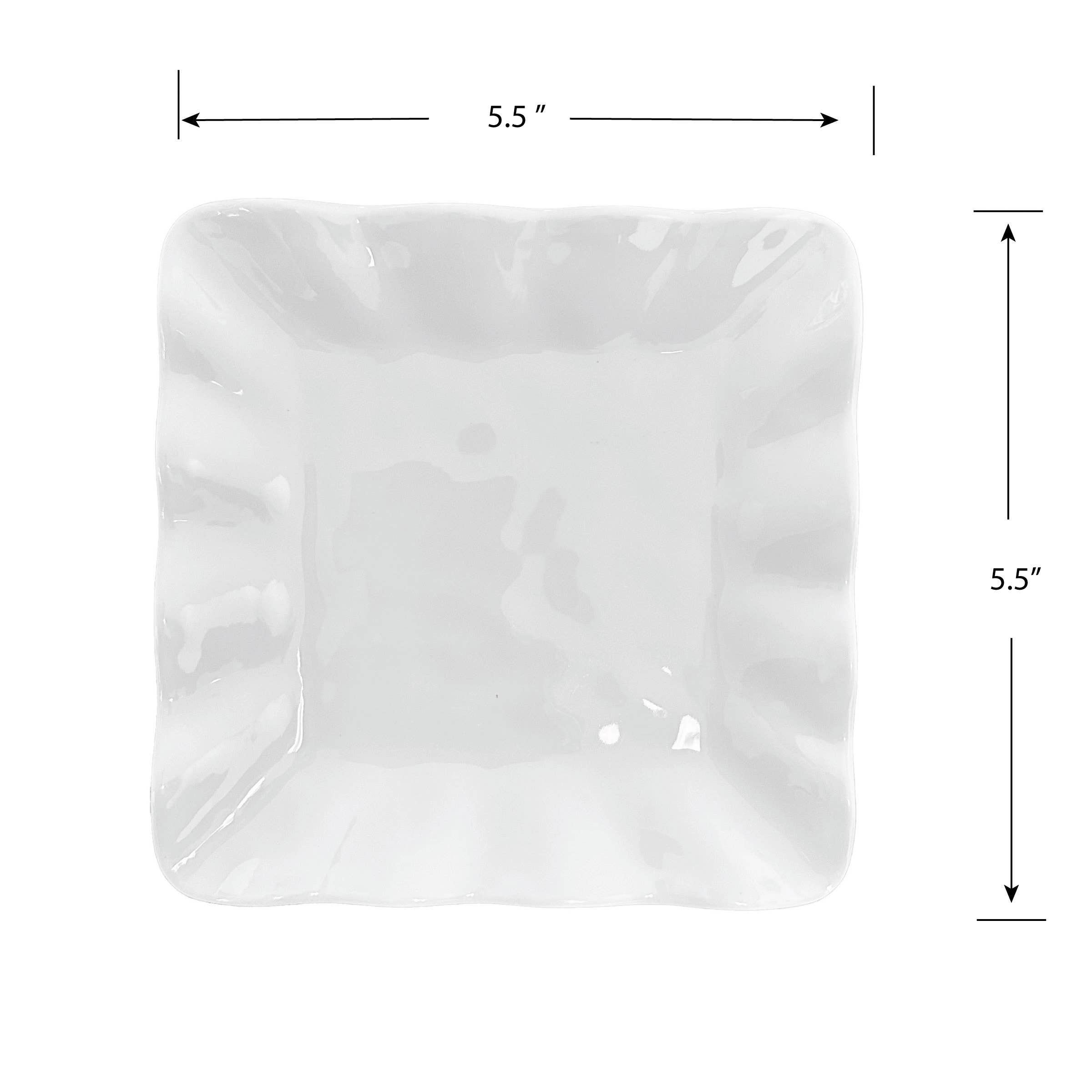 Supreme Housewares - Vente Assiette - Assiette carrée en mélamine blanche 5 1/2"2